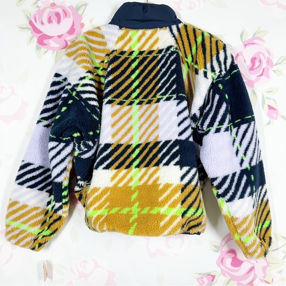 NEW Free People Movement Hit The Slopes Rocky Ridge Plaid Pullover Jacket S - Picture 10 of 11